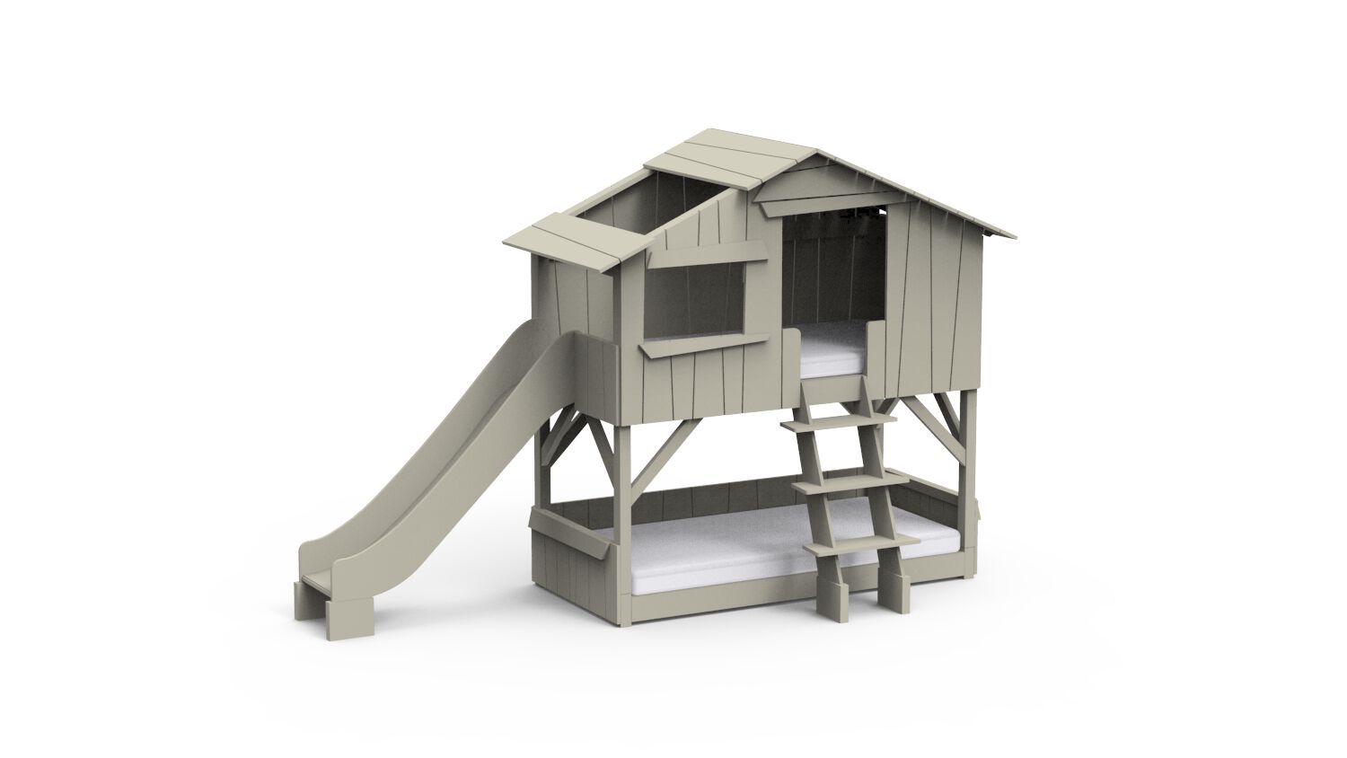 МДФ двухъярусная кровать с горкой Mathy by Bols TREEHOUSE BEDS &amp ARCH-00072798 - Вид №18