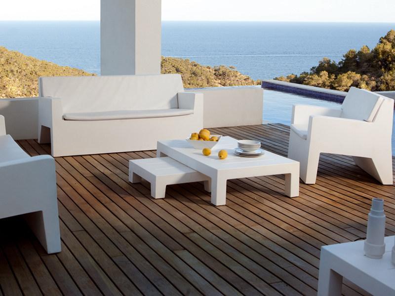 VONDOM Садовый стол с низким содержанием смолы Jut sun-id-1386186 - Вид №1