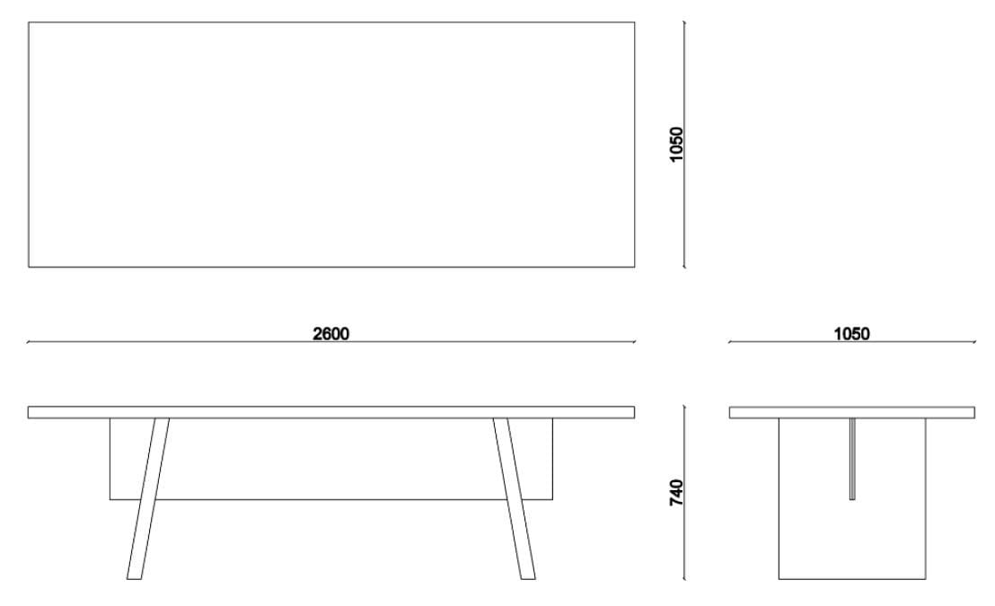 Прямоугольный стол из розового дерева Falsasquadra Альберико ARCH-00116125 - Вид №2