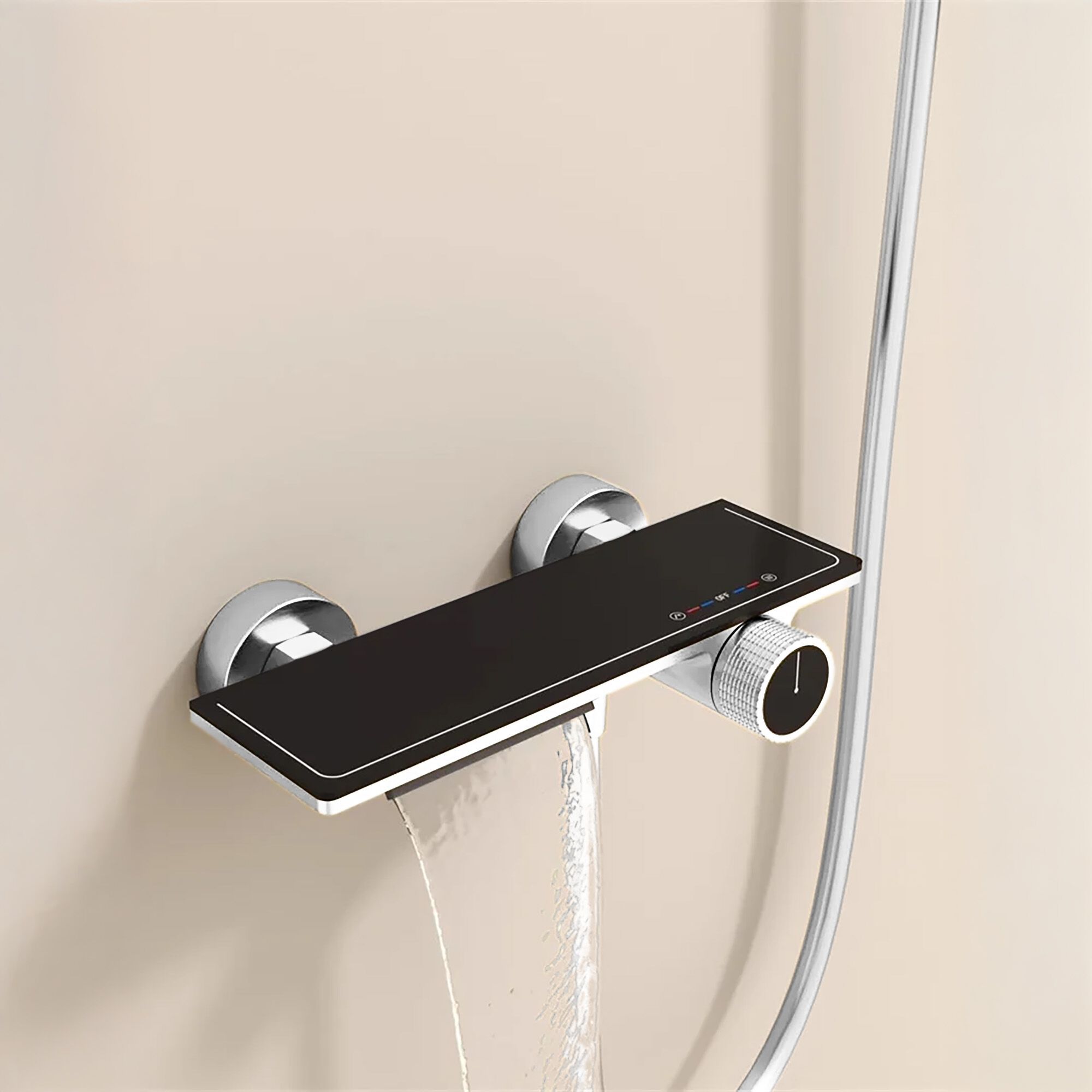 Электронный набор для душа с 3 отверстиями и ручным душем Fontana Showers NIJAR ARCH-00055108 - Вид №1