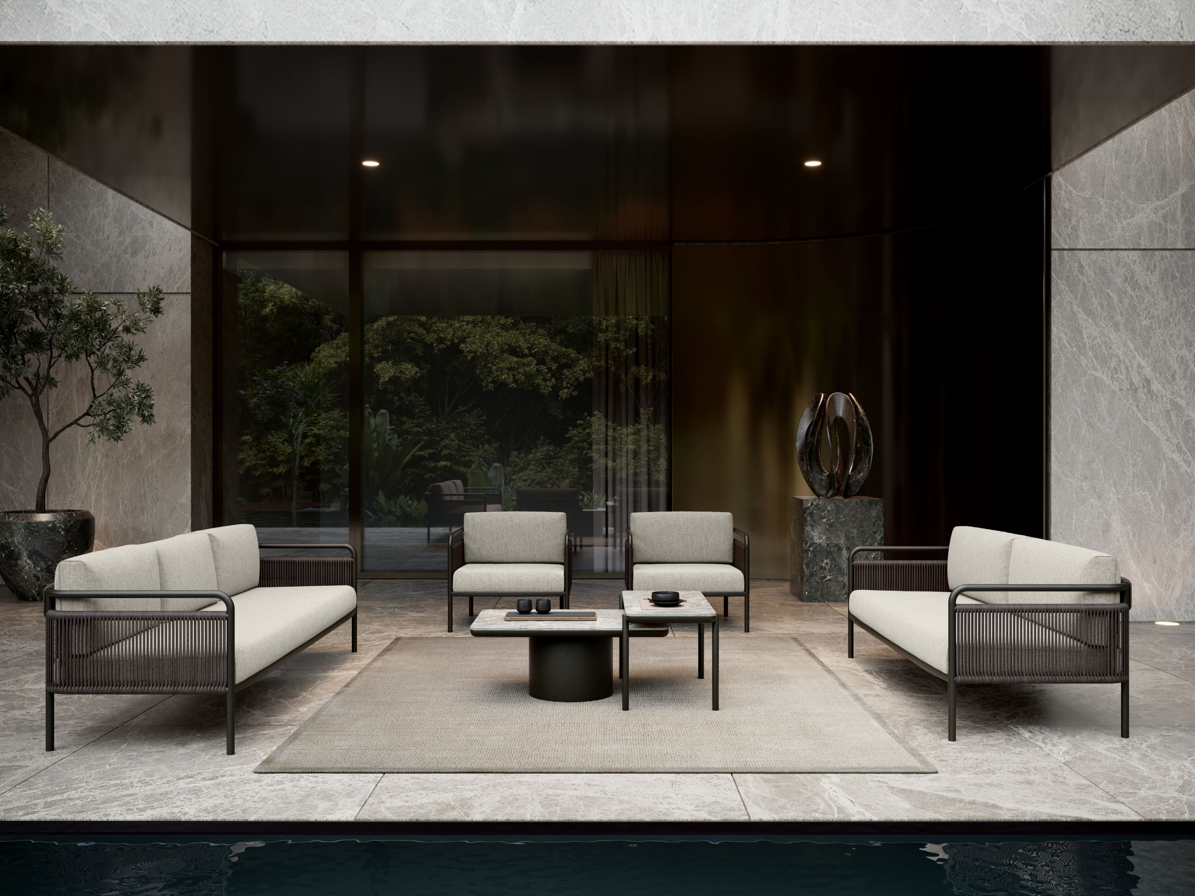 Алюминиевый прямоугольный садовый столик SNOC ссылка ARCH-00027367 - Вид №5