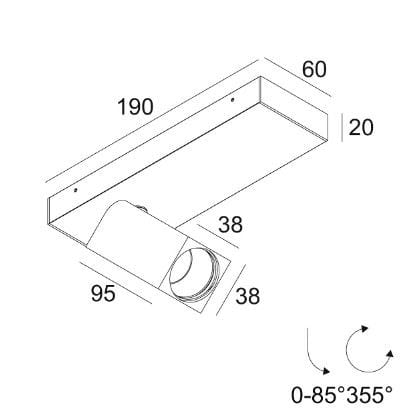 Квадратный регулируемый светодиодный прожектор Deltalight Octav ARCH-00039729 - Вид №3