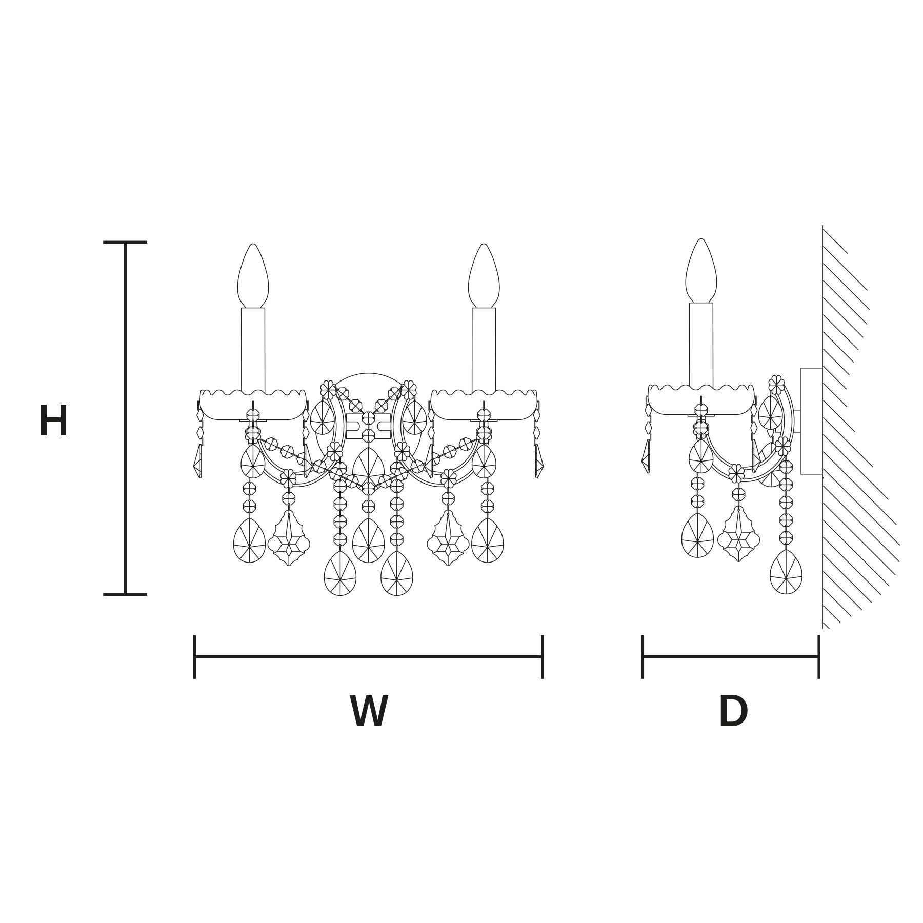 Настенный светильник с кристаллами Masiero Aqaba ARCH-00068502 - Вид №2