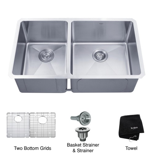 KHU104-33 Мойка кухонная прямоугольная Krausru  - Вид №2