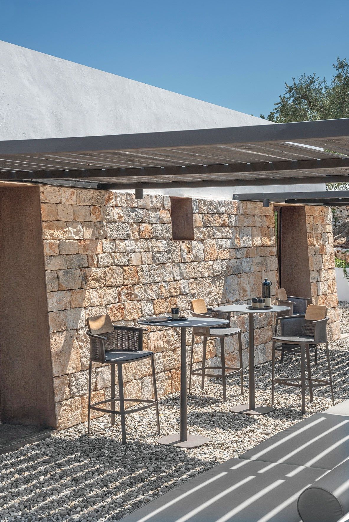 Высокий стол из керамического камня Ethimo Enjoy ARCH-00146741 - Вид №4