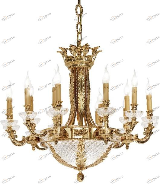 Possoni Illuminazione Люстра из чистого золота с градиентом и кристаллом Kitty 4071/18+6 