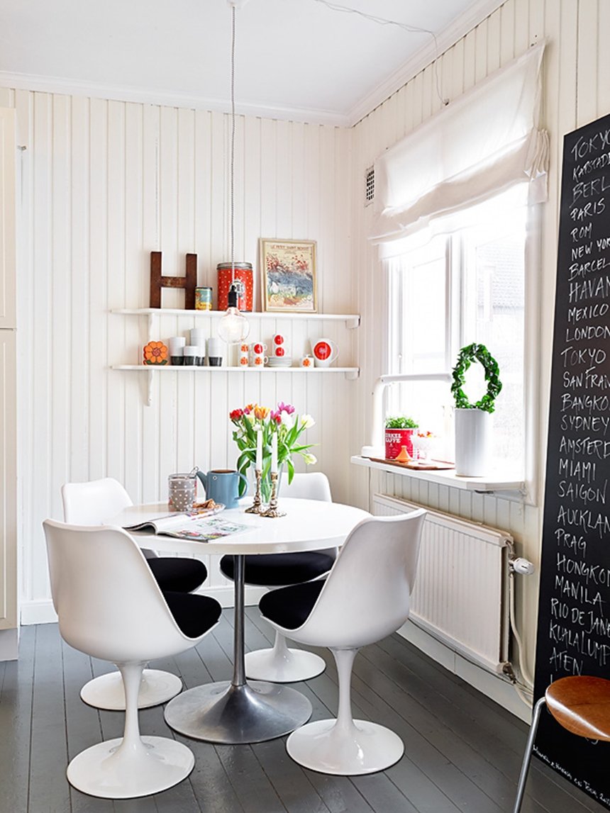 Стул пластиковый белый с зеленой подушкой Eero Saarinen Style Tulip Chair SOHO DESIGN ДИЗАЙНЕРСКИЕ, TULIP 131550 Белый;зеленый  - Вид №9
