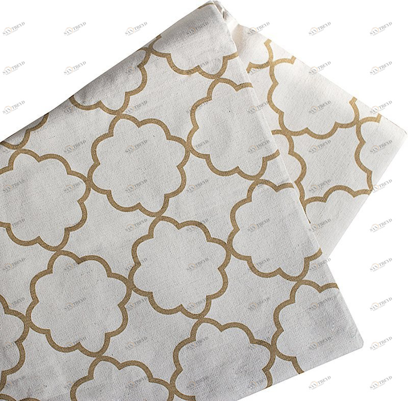 Шторы с темно-горчичным принтом HAPPY STATION  009149 Горчичный 