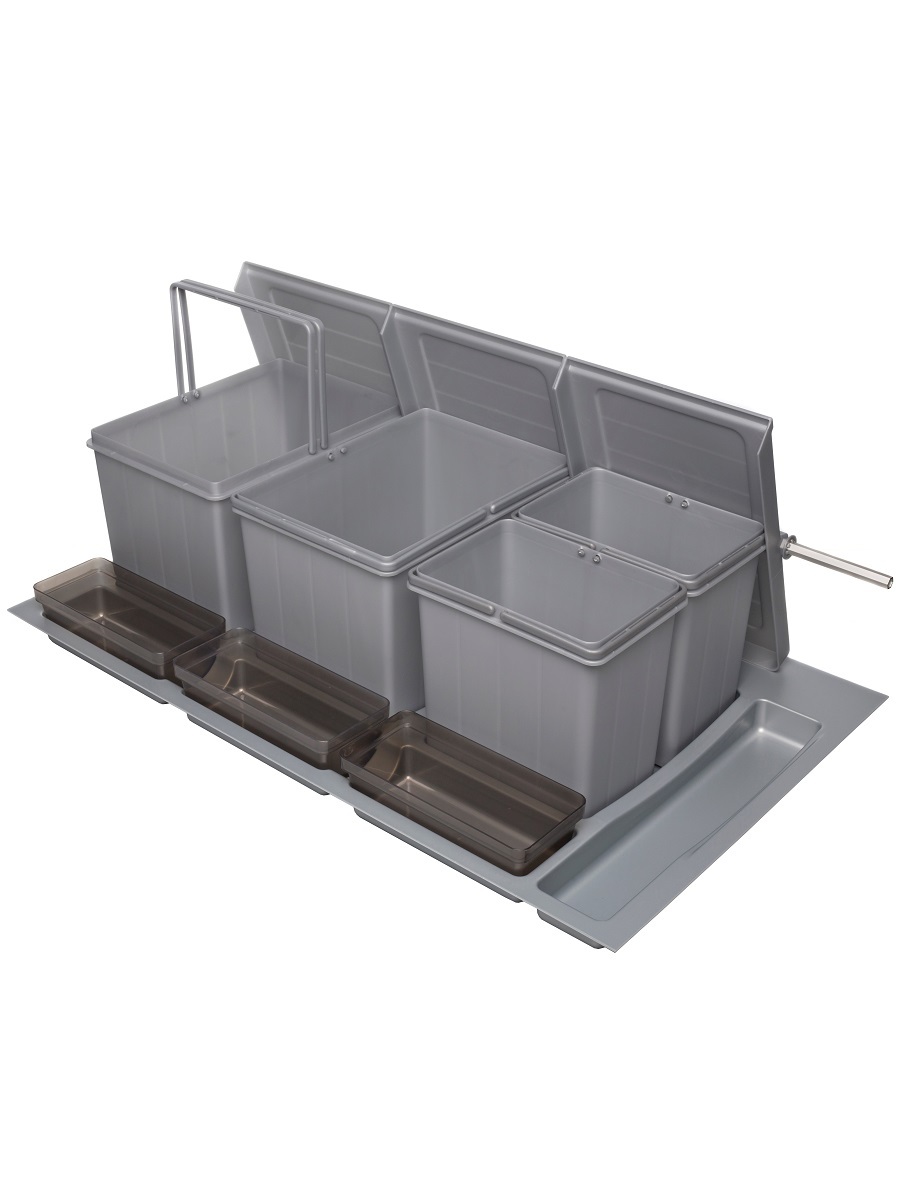Система сортировки мусора Omega Top 900/36/4 Metallic Grey NAVAKO 10290 - Вид №1