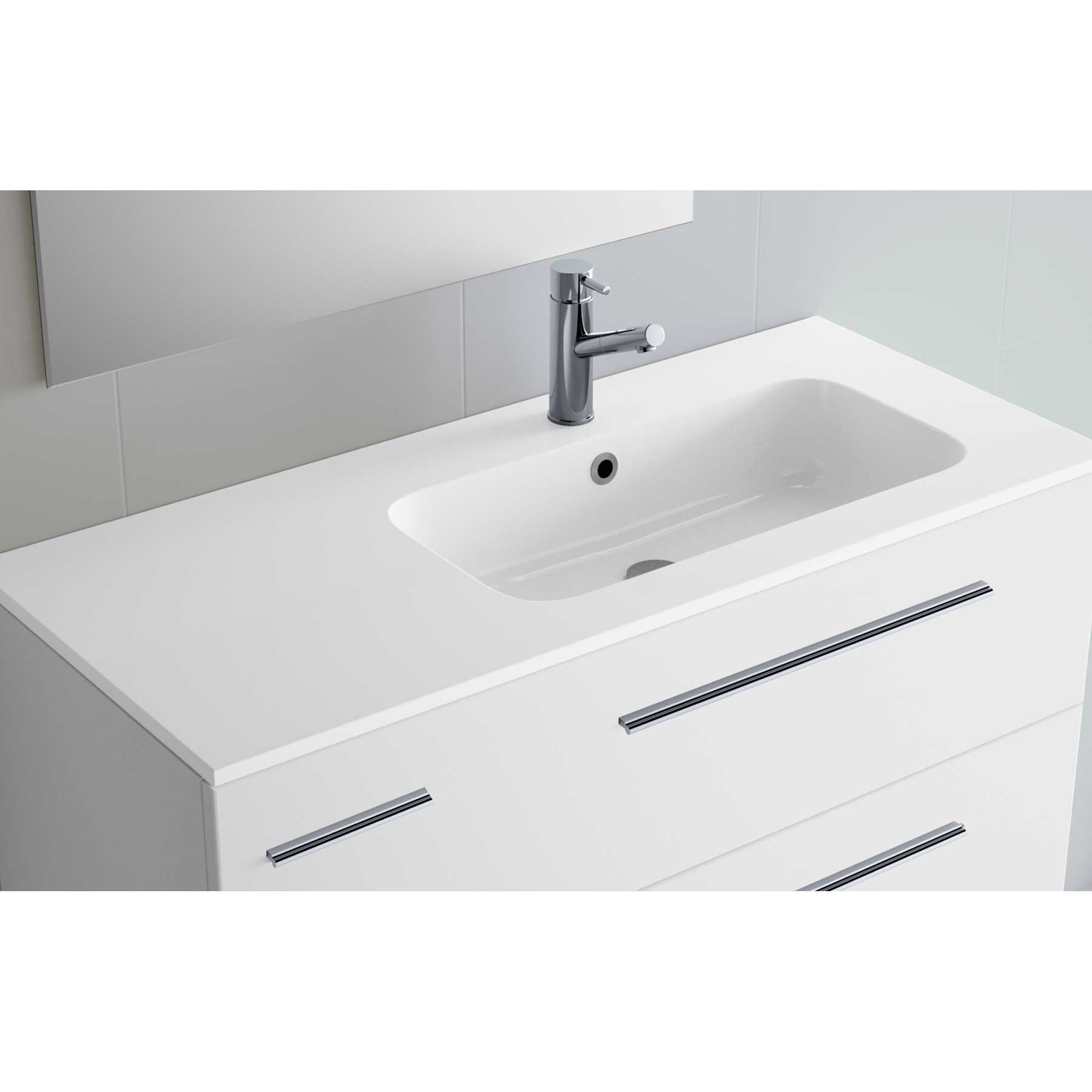 24806 SALGAR Раковина SOFIA 1405 Тумба слева MINERALMARMO 1405 x 15 x 460