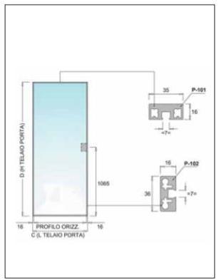 Metalglas Bonomi Дверная коробка заподлицо со стеной sun-id-1349089 - Вид №2