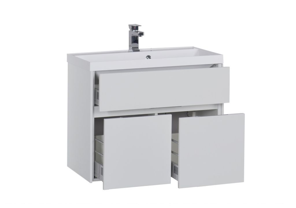 Тумба с раковиной Aquanet Латина 80 белый 0017963800179395 - Вид №1