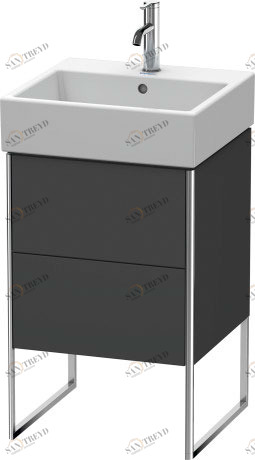 XS447204949 XSquare Тумбочка напольная Графит матовый, декор Duravit