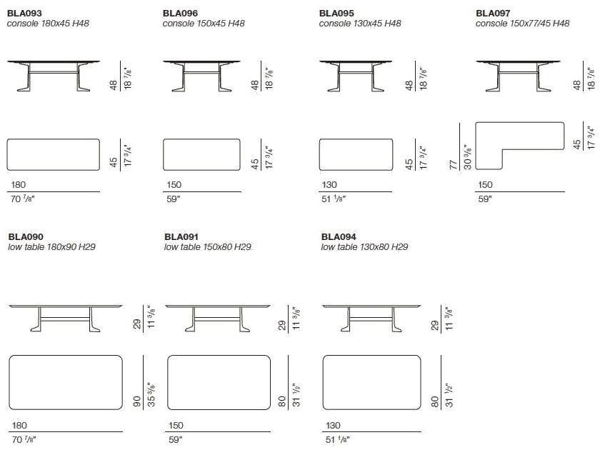 Bodema Прямоугольный мраморный журнальный столик Blake sun-id-1416109 - Вид №7