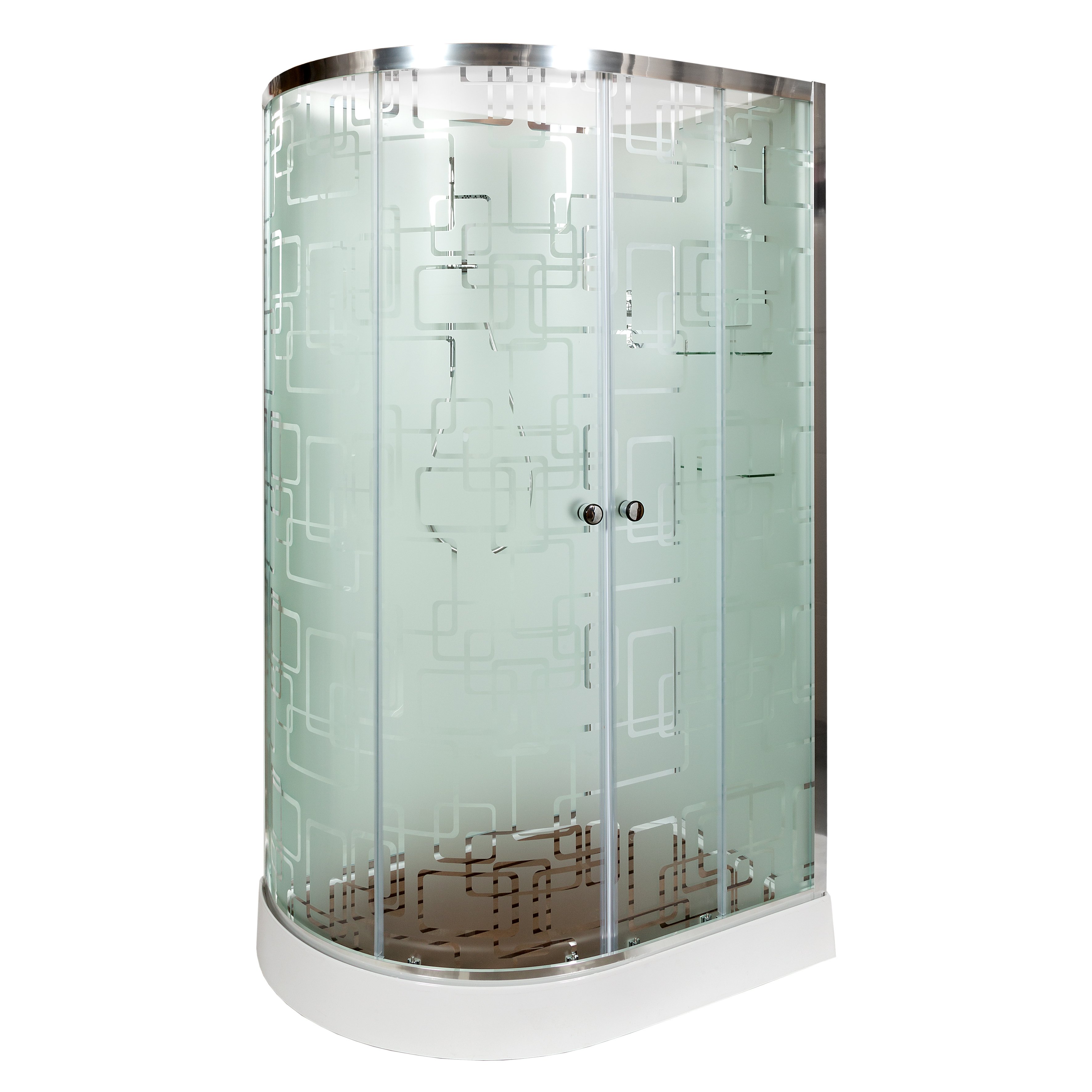 D102S LED R Душевая кабина DETO Серия D ЕМ1511 R N (без крыши) - Вид №5