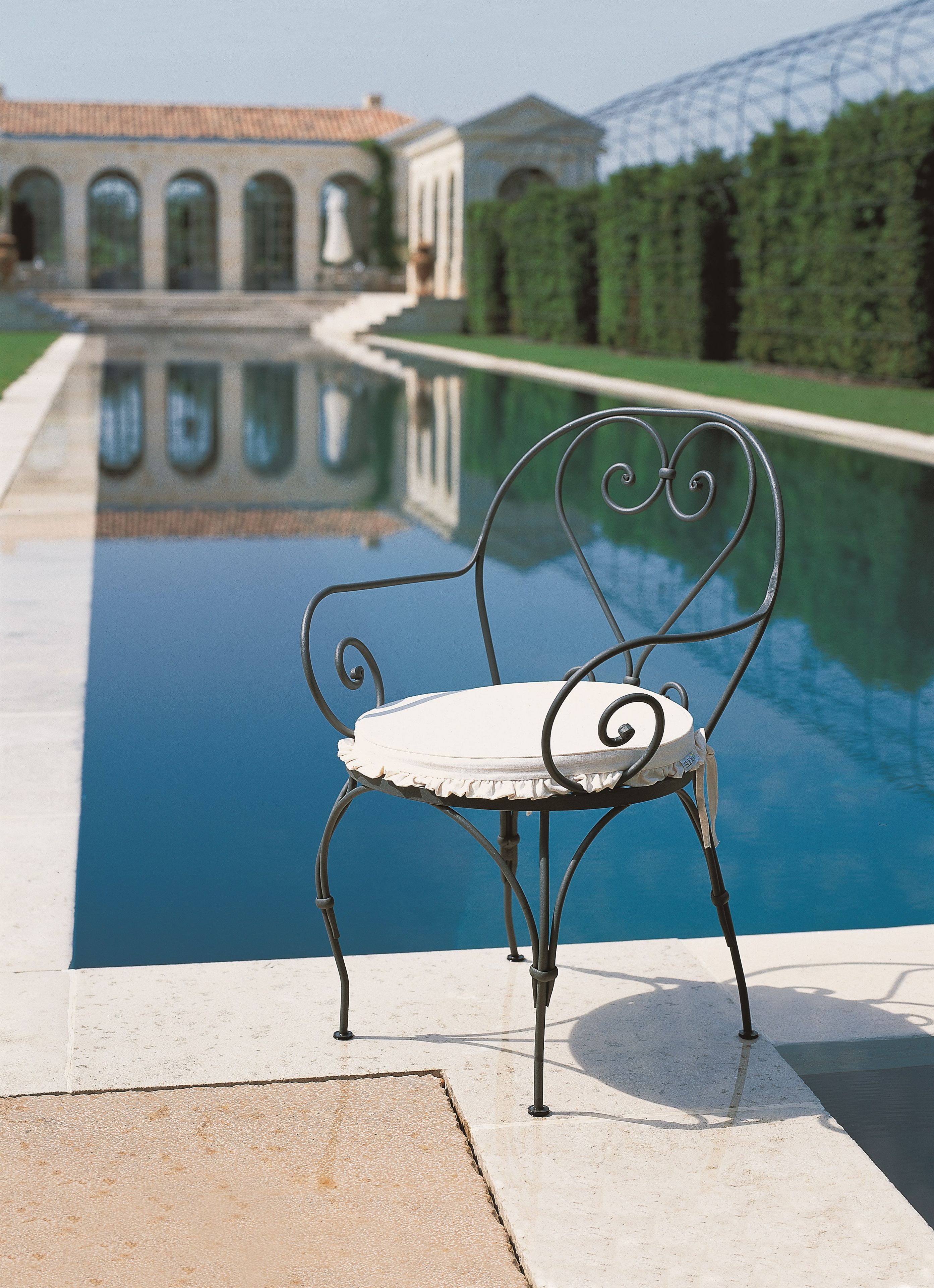 Железный садовый стул с подлокотниками Unopiù Aurora ARCH-00076346