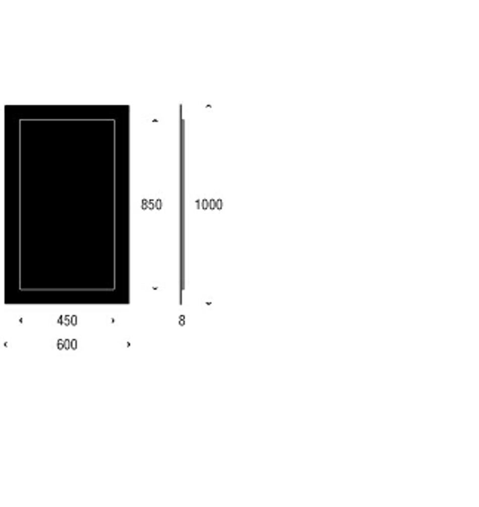 FROST Зеркало в плоской рамке 60х100см U4124 sun-id-1966838 - Вид №1