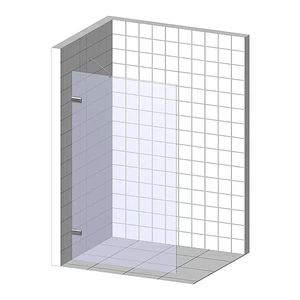Душевая перегородка в нишу 60x200 GK-861NA стекло прозрачное 6 мм GUTEWETTER TREND DOOR