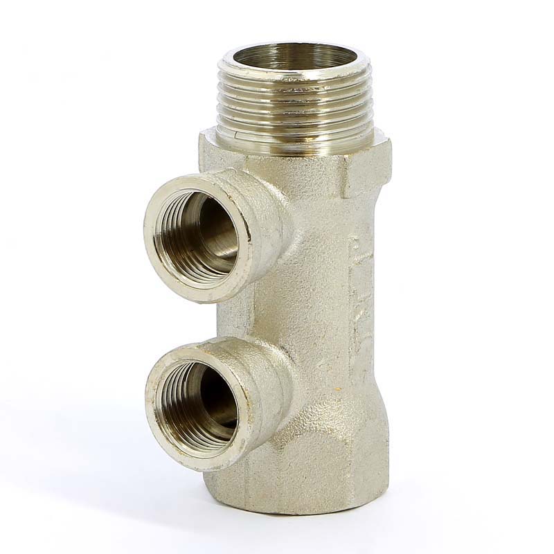 Коллектор НВ 1" никелированный TIEMME 2 выхода 1/2"В 36мм 1910082