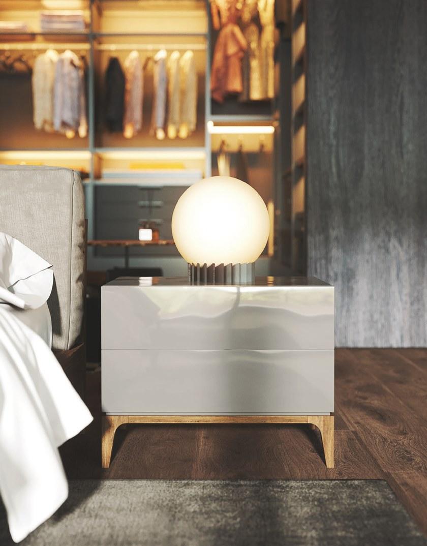 PRADDY Прикроватная тумбочка из лакированной древесины с ящиками Moonlight Ml053|ml035 Ml053~ml035 - Вид №3