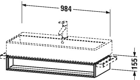 VA602804949 Vero Air Тумбочка подвесная Графит матовый, декор Duravit - Вид №1