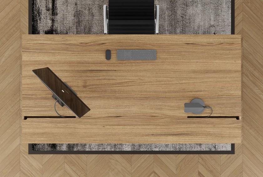 ODESD2 Рабочий стол из стали и дерева с ящиками sun-id-1406379 - Вид №3