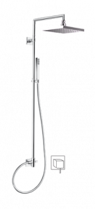 31496/ID-CR CARIMALI Поворотная душевая стойка, Квадратная душевая лейка