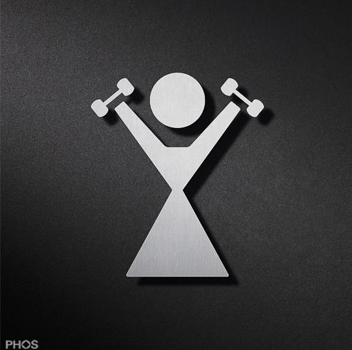 P4601 Пиктограмма тренажерный зал дамы PHOS  - Вид №1