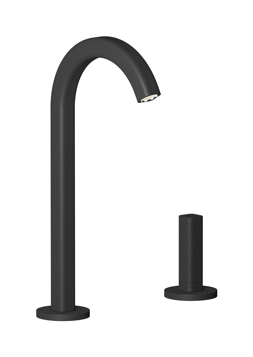 Смеситель для раковины на 2 отверстия WE ARE IB ei394np_2 Matt Black Elio