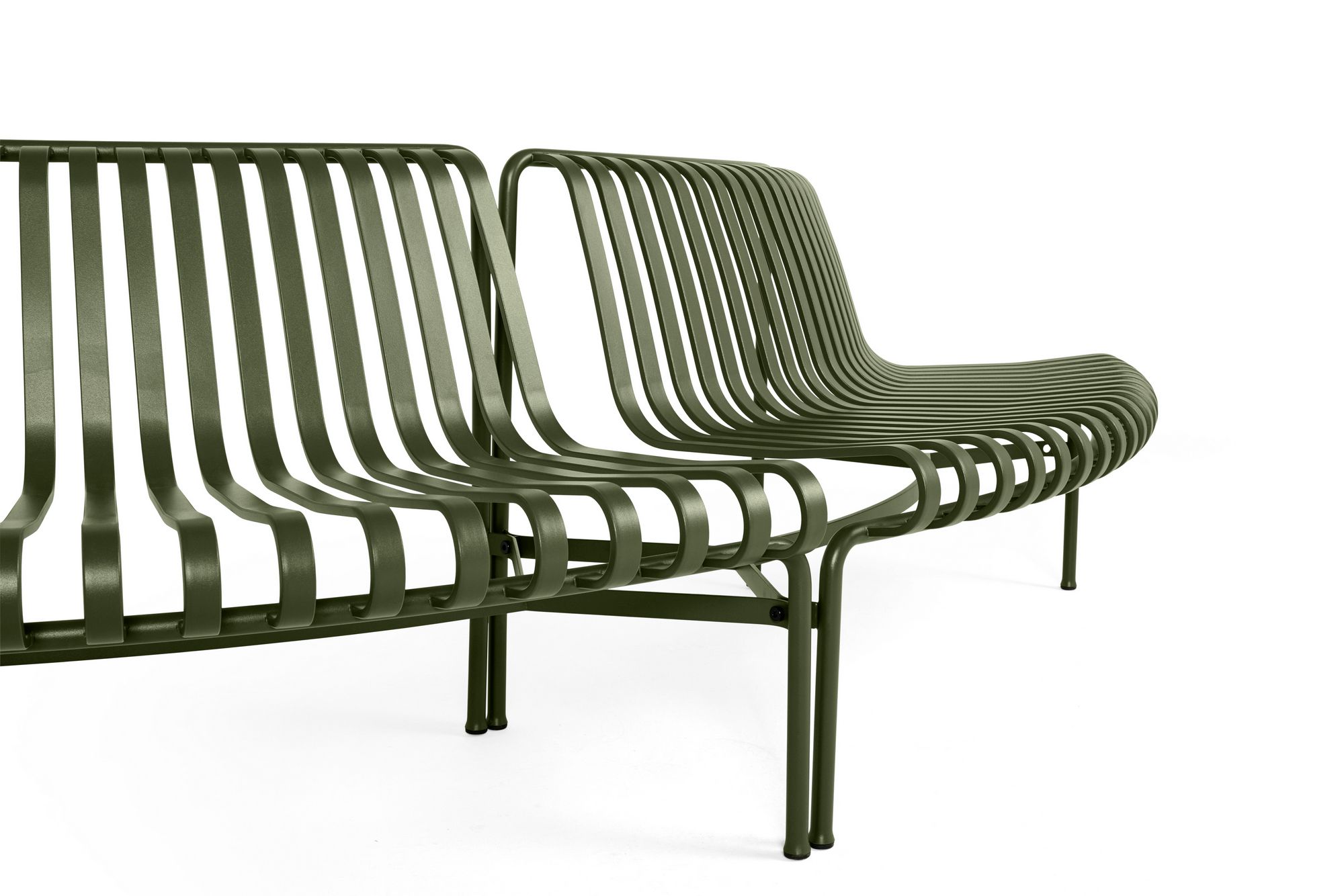 Стальная садовая скамейка с порошковым покрытием со спинкой Hay Палисад ARCH-00074175 - Вид №39