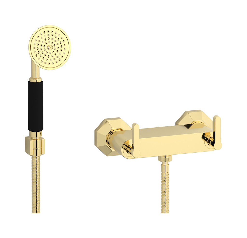 Встроенный смеситель для душа в комплекте с душевым гарнитуром. WE ARE IB bl350ii Pale Gold Belmondo 
