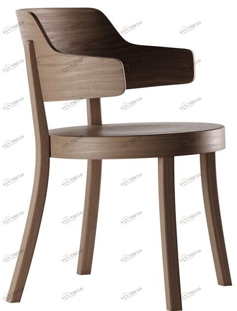 horgenglarus Стул из массива дерева с подлокотниками Seley 1-423 