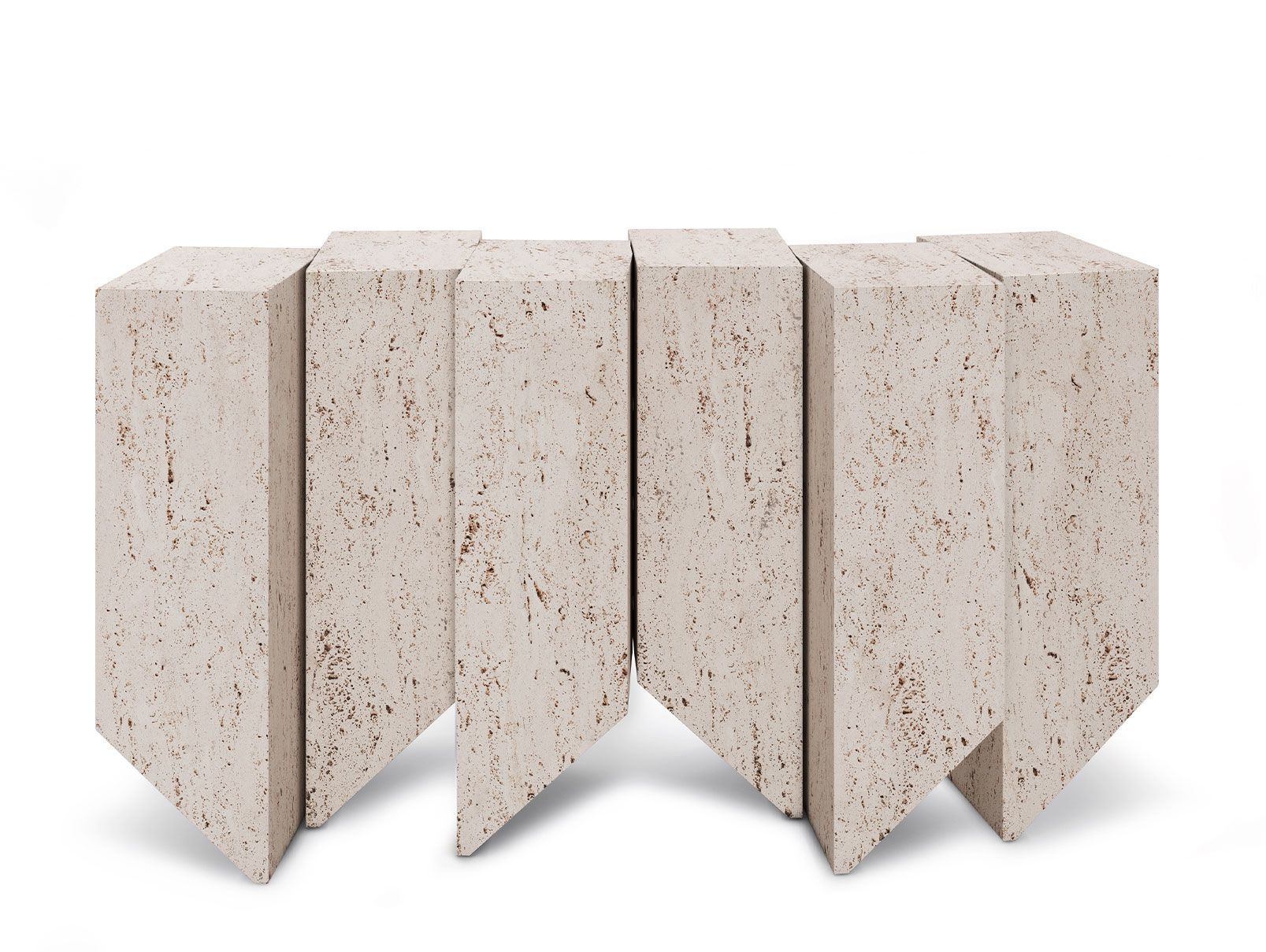 Травертиновый консольный стол Ginger & Jagger GEODE ARCH-00004752