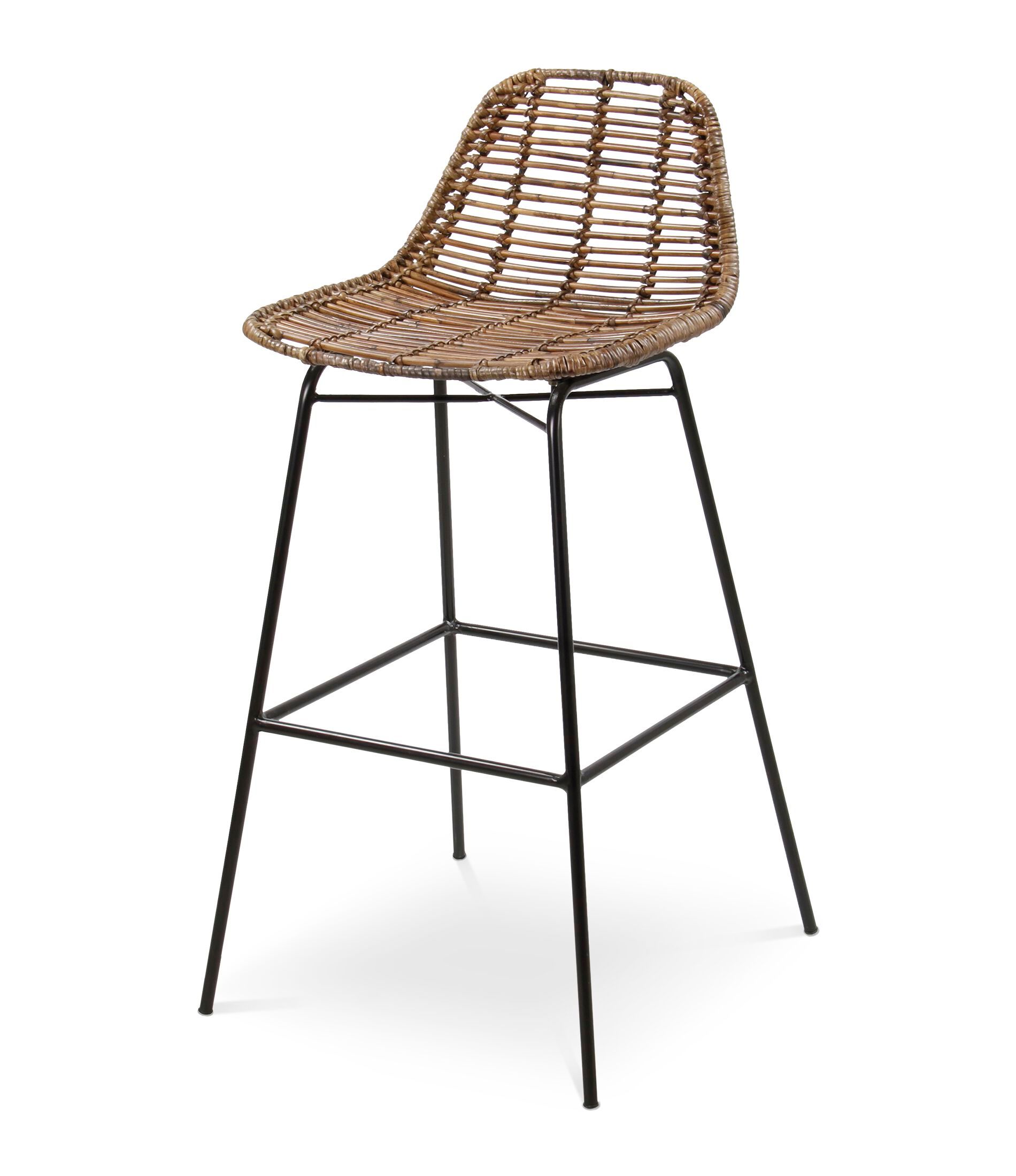 Высокий стул из ротанга со спинкой Pilma Bali &amp ARCH-00030390 - Вид №1