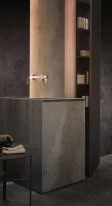 Напольная раковина из керамогранита со встроенной раковиной