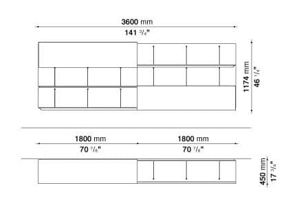 Оборудованная стена с ТВ-стойкой B&B Italia PAB ARCH-00029458 - Вид №38