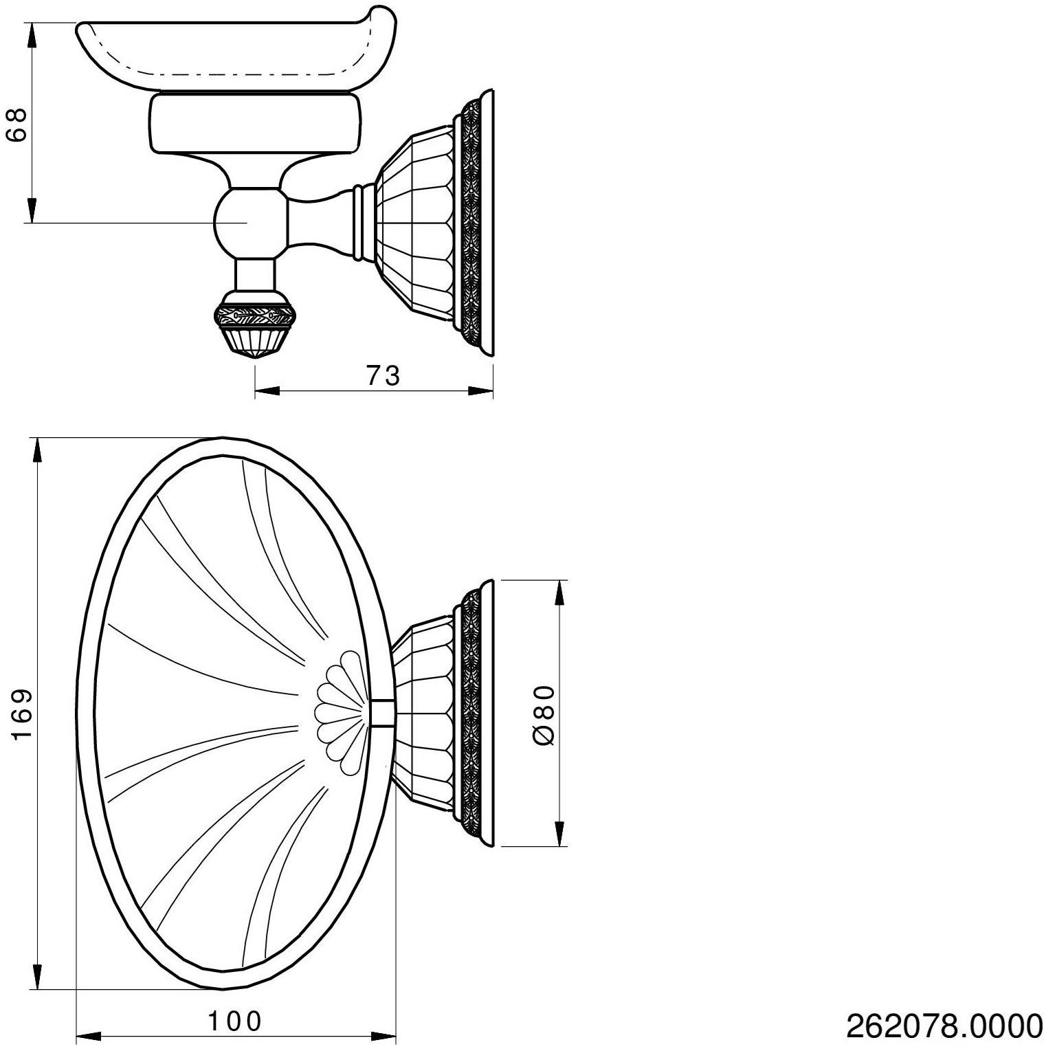 Bronces Mestre Portasapone a muro Boutique 262078.0000.50 - Вид №1