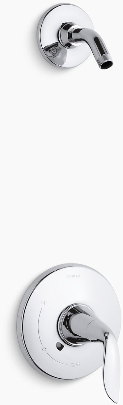 KOHLER Отделка для душевого клапана Refinia Rite-Temp с рычажной ручкой, без насадки для душа K-TLS5320-4-BN  - Вид №1