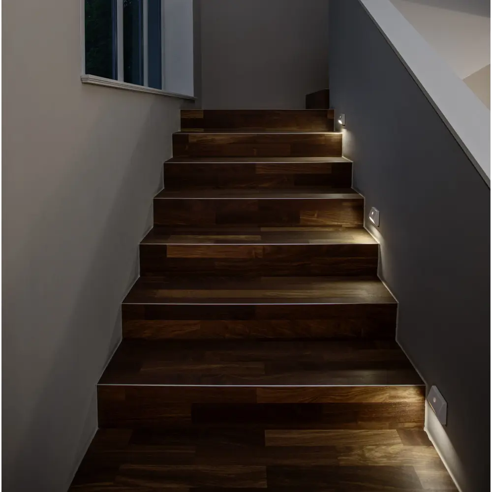 Светильник светодиодный Ledvance Nightlux Stair с датчиком света и движения, на батарейках, цвет белый STLM-2005072 - Вид №9