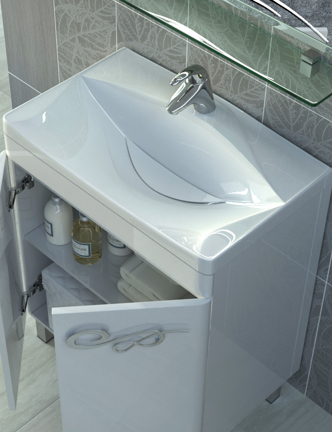 Тумба Olivia 700 (Olivia)700⨉430⨉830 мм белый Santreyd sun-id-665150 - Вид №2