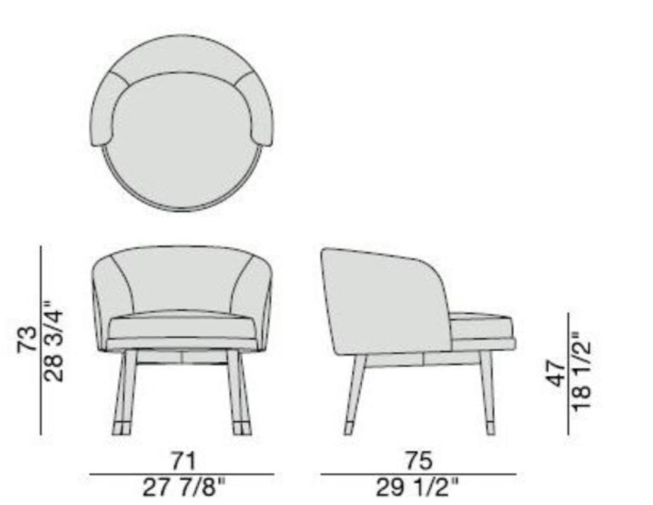 Porada Кресло с тканевой обивкой Iron sun-id-1463208 - Вид №2