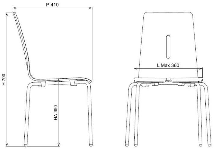 TABISSO Штабелируемый стул из Formica © Typographia kids sun-id-1354072 - Вид №7