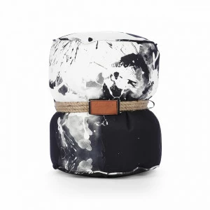 Пуф Tam-Tam черно-белый LAZY LIFE PARIS ДИЗАЙНЕРСКИЕ 051175 Белый;черный