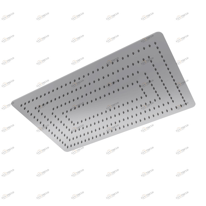 Recto 50х30 см. лейка дождевого душа, без шаровой опоры. Расход 15 л / мин. при 3 барах.  Square NOKEN 100090135  INOX MIRROR