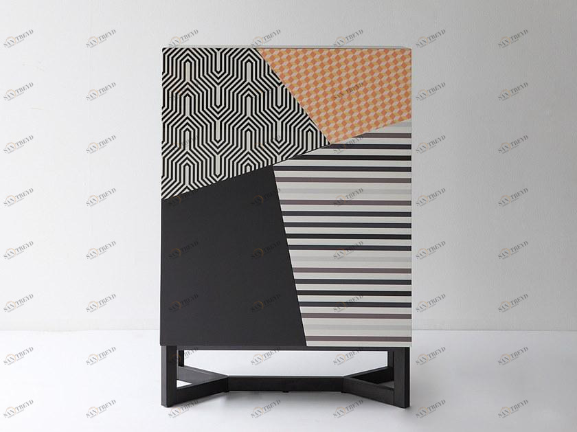 Bonaldo Буфет из лакированной древесины с распашными дверцами Doppler sun-id-1480141