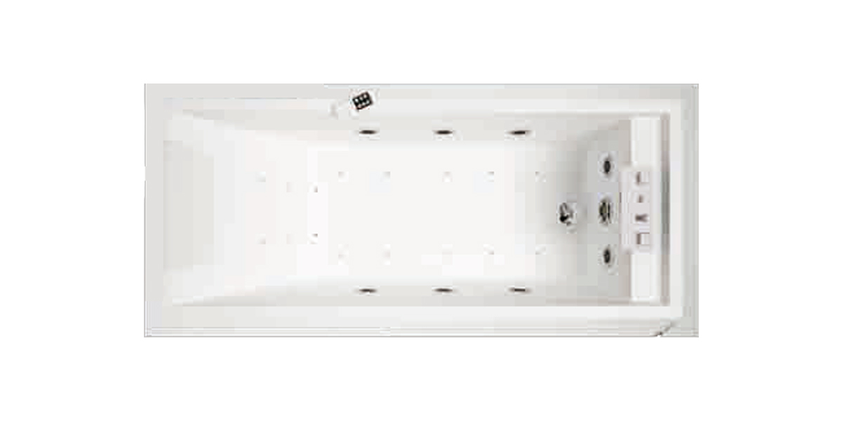 Ванна Hydro Plus Novellini SENSE 3 с набортным смесителем и панелями из белого ореха SEN719080T7U4Q - Вид №2