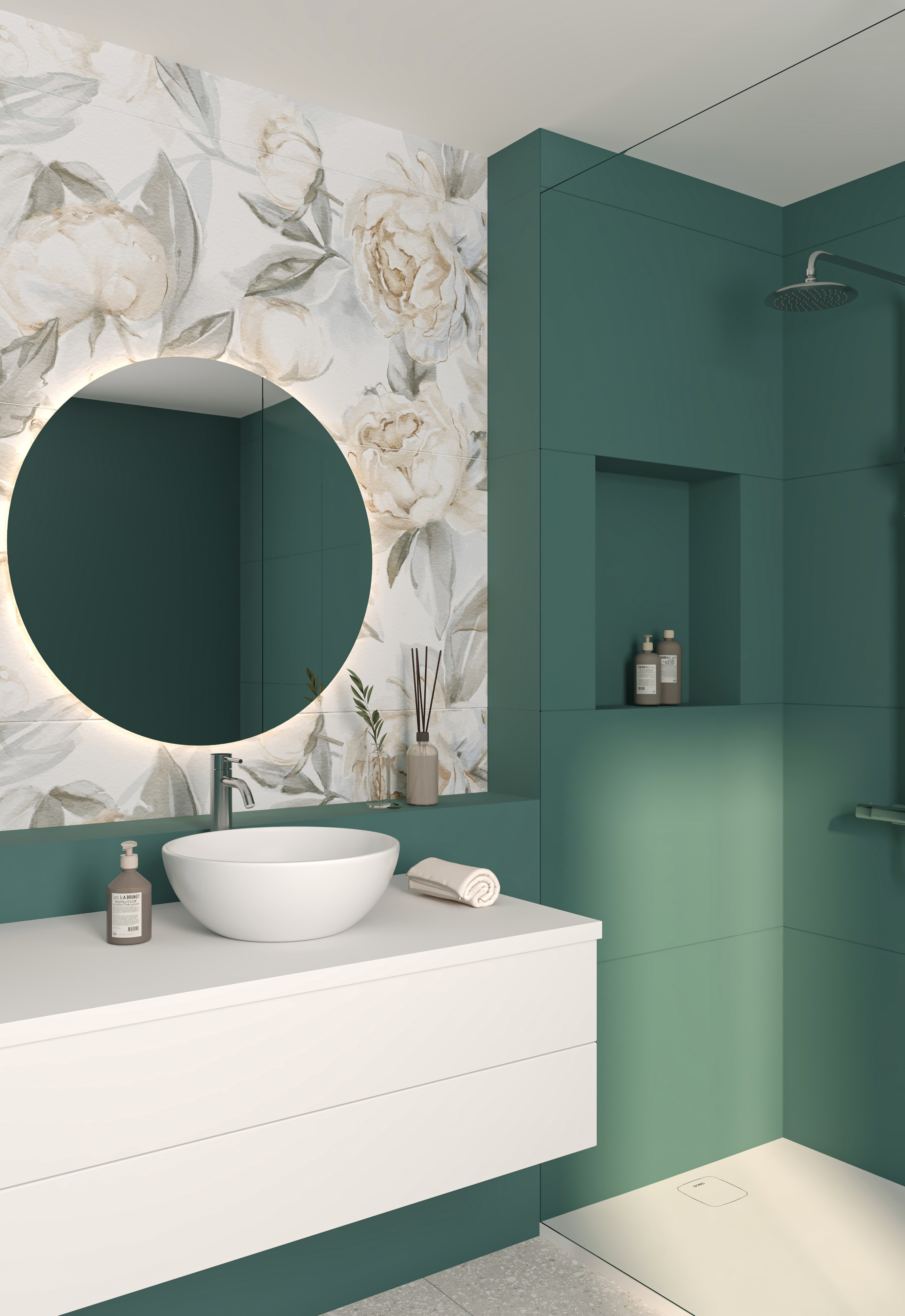 Элегантный керамогранит DECORS ELITE с цветочным декором STP-ST141 INCOLOR - Вид №3