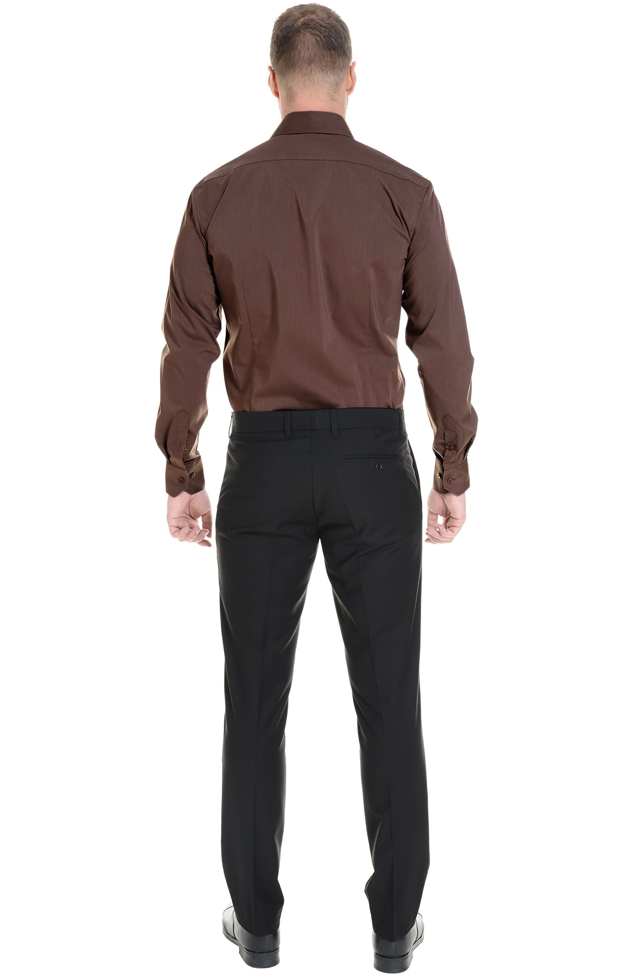 5030104 Рубашка мужская  chocolate El-Risto  Корпоративная одежда  размер 46/182-188  - Вид №3