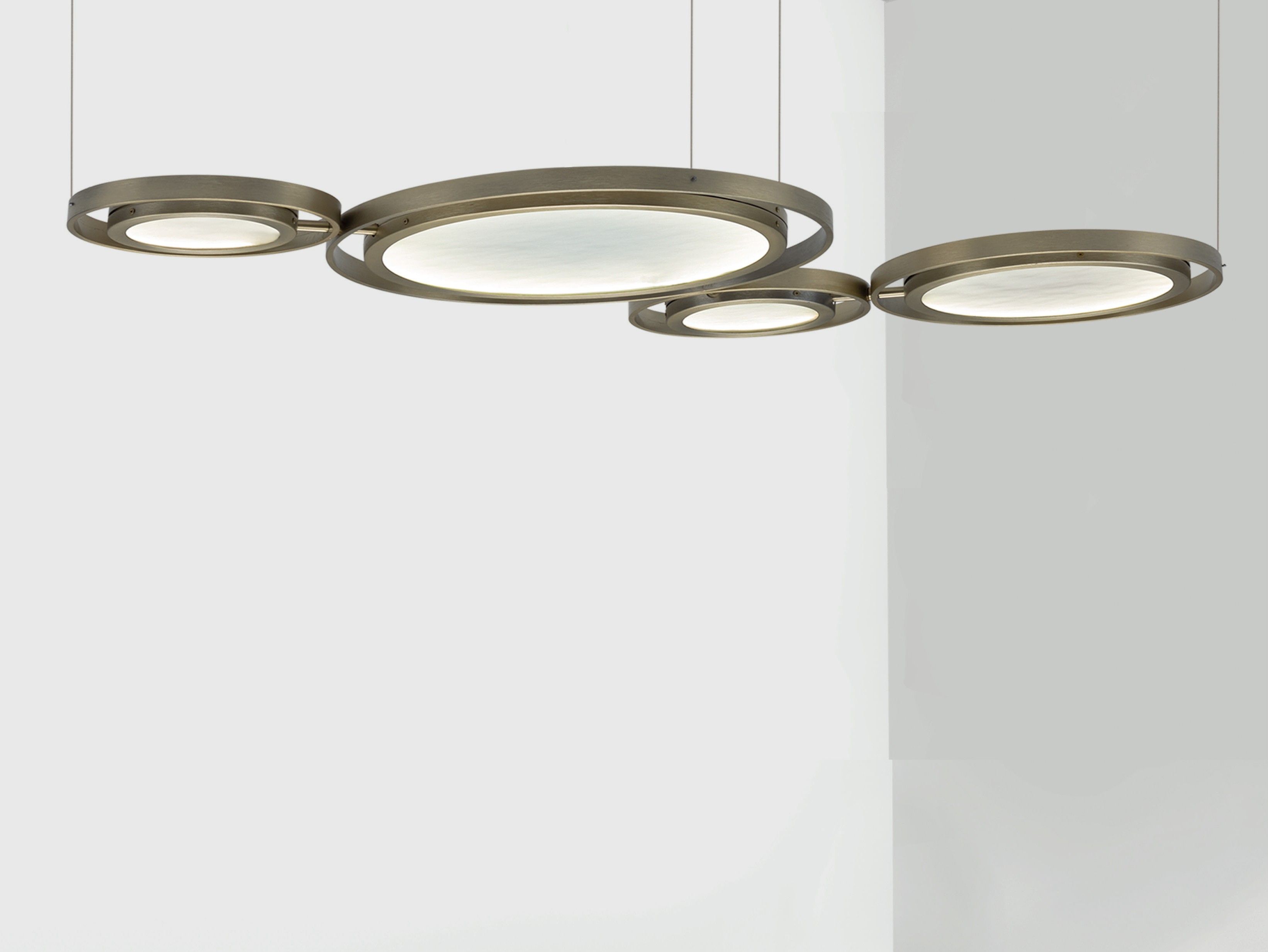 Металлический и стеклянный светодиодный подвесной светильник Euroluce Lampadari Подсолнух ARCH-00105997 - Вид №1