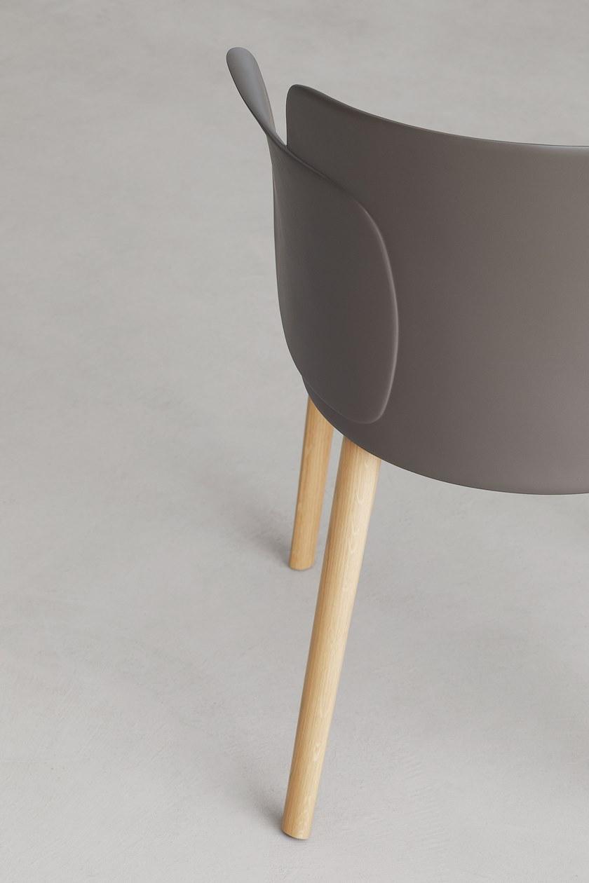 Desalto Стул из полипропилена и кожи с подлокотниками sun-id-1454311 - Вид №5